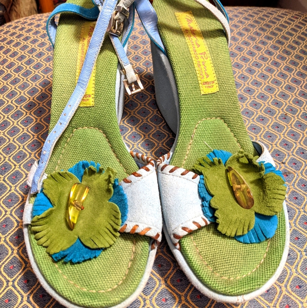 Italian Suede Wedge Heels